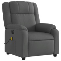 Vidaxl Electric Massage Recliner Chair Dark Gray Fabric