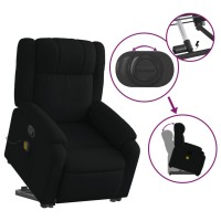 vidaXL Stand up Massage Recliner Chair Black Fabric