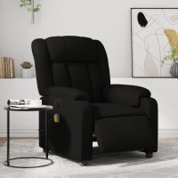 vidaXL Electric Massage Recliner Chair Black Faux Leather