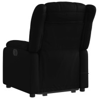 vidaXL Stand up Massage Recliner Chair Black Faux Leather