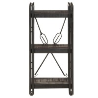 vidaXL 3-Tier Bookcase Black 15.7