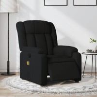 Vidaxl Electric Massage Recliner Chair Black Fabric