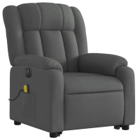 vidaXL Electric Stand up Massage Recliner Chair Dark Gray Fabric