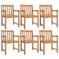 vidaXL Patio Chairs 6 pcs 22