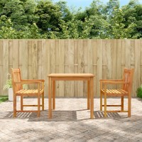 vidaXL 3 Piece Patio Dining Set Solid Wood Acacia