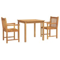 vidaXL 3 Piece Patio Dining Set Solid Wood Acacia