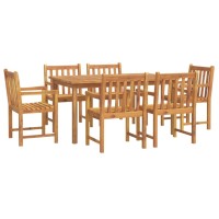 vidaXL 7 Piece Patio Dining Set Solid Wood Acacia