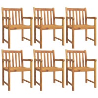 vidaXL 7 Piece Patio Dining Set Solid Wood Acacia