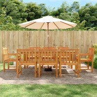 vidaXL 9 Piece Patio Dining Set Solid Wood Acacia