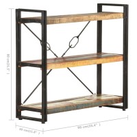 vidaXL 3-Tier Bookcase 35.4