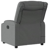 vidaXL Massage Recliner Chair Dark Gray Fabric