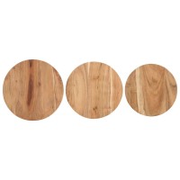 vidaXL Side Tables 3 pcs Solid Acacia Wood