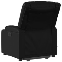 vidaXL Stand up Massage Recliner Chair Black Faux Leather