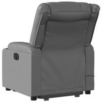 vidaXL Stand up Massage Recliner Chair Gray Faux Leather