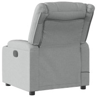 vidaXL Massage Recliner Chair Light Gray Fabric