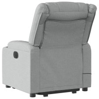 vidaXL Stand up Massage Recliner Chair Light Gray Fabric