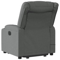 vidaXL Stand up Massage Recliner Chair Dark Gray Fabric