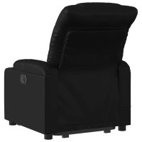 vidaXL Stand up Massage Recliner Chair Black Faux Leather