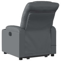 vidaXL Electric Stand up Massage Recliner Chair Gray Faux Leather