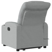 vidaXL Stand up Massage Recliner Chair Light Gray Fabric