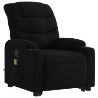 vidaXL Stand up Massage Recliner Chair Black Fabric