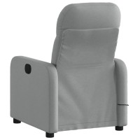 vidaXL Electric Massage Recliner Chair Light Gray Fabric