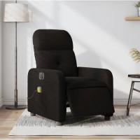 vidaXL Electric Massage Recliner Chair Black Fabric