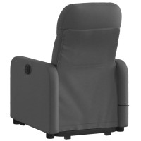 vidaXL Stand up Massage Recliner Chair Dark Gray Fabric