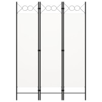 Vidaxl 3-Panel Room Divider Cream White 47.2X70.9