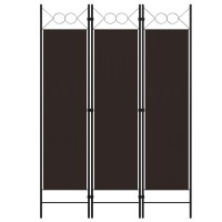 Vidaxl 3-Panel Room Divider Brown 47.2X70.9