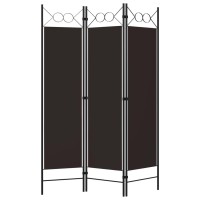 Vidaxl 3-Panel Room Divider Brown 47.2X70.9