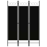 Vidaxl 3-Panel Room Divider Black 47.2X70.9