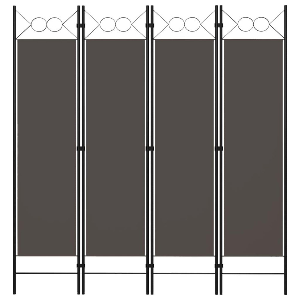 Vidaxl 4-Panel Room Divider Anthracite 63X70.9