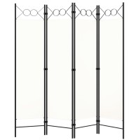 Vidaxl 4-Panel Room Divider Cream White 63X70.9