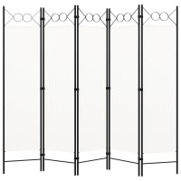 Vidaxl 5-Panel Room Divider Cream White 78.7X70.9