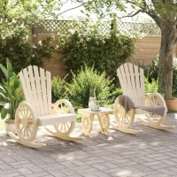 vidaXL 3 Piece Patio Lounge Set Solid Wood Fir