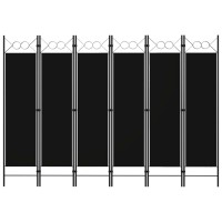 Vidaxl 6-Panel Room Divider Black 94.5X70.9