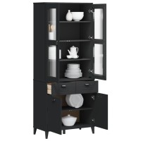 vidaXL Highboard VIKEN Black 31.5