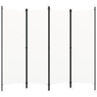 Vidaxl 4-Panel Room Divider Cream White 78.7X70.9