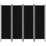 Vidaxl 4-Panel Room Divider Black 78.7X70.9