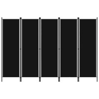 Vidaxl 5-Panel Room Divider Black 98.4X70.9