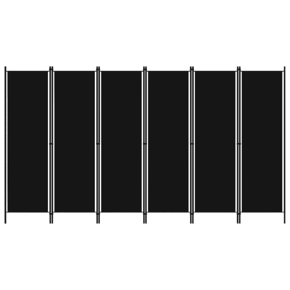 Vidaxl 6-Panel Room Divider Black 118.1X70.9