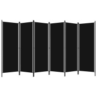 Vidaxl 6-Panel Room Divider Black 118.1X70.9