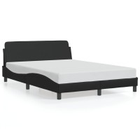 vidaXL Bed Frame with Headboard Black 53.9