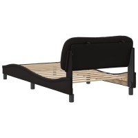 vidaXL Bed Frame with Headboard Black 39.4