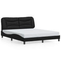 vidaXL Bed Frame with Headboard Black 59.8