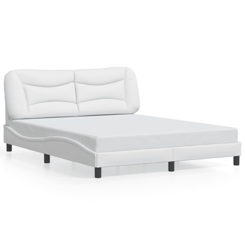 vidaXL Bed Frame with Headboard White 59.8