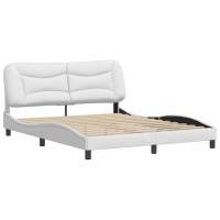 vidaXL Bed Frame with Headboard White 59.8