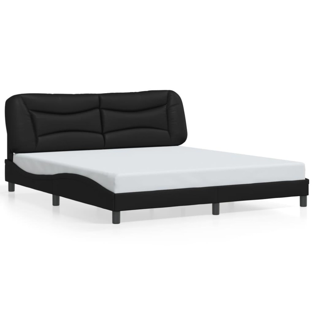 vidaXL Bed Frame with Headboard Black 72