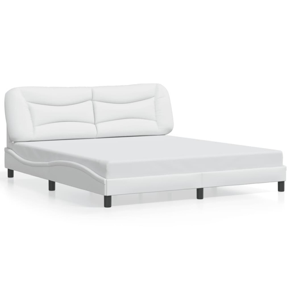 vidaXL Bed Frame with Headboard White 72